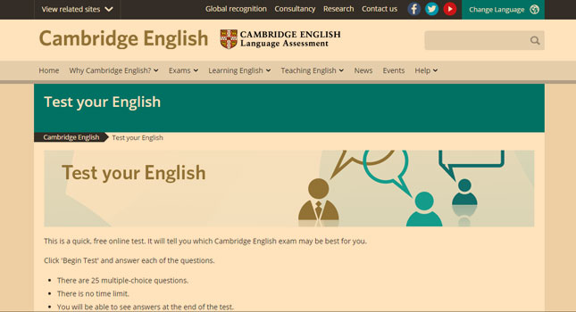 aprender inglês sozinho - fazendo o teste de Cambridge